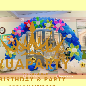 Vua Party đơn vị trang trí cổng bong bóng xoắn giá rẻ tại tp.HCM