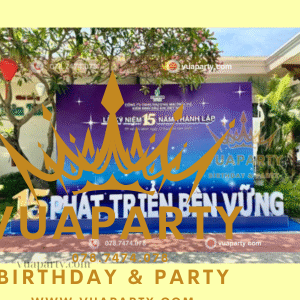 MẪU TRANG TRÍ KỶ NIỆM 15 NĂM THÀNH LẬP CÔNG TY - top 10 mẫu phông nền trang trí 30/4