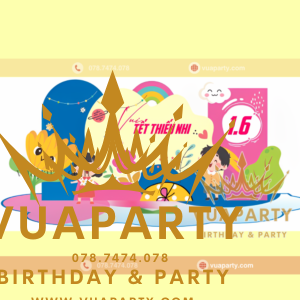 Backdrop trang trí 1/6 mới nhất tại Vua Party