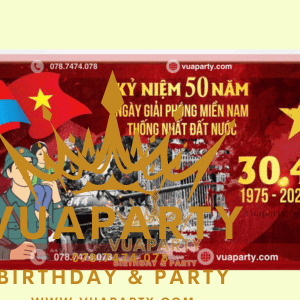 Mẫu phông nền trang trí kỷ niệm 50 năm giải phóng miền nam