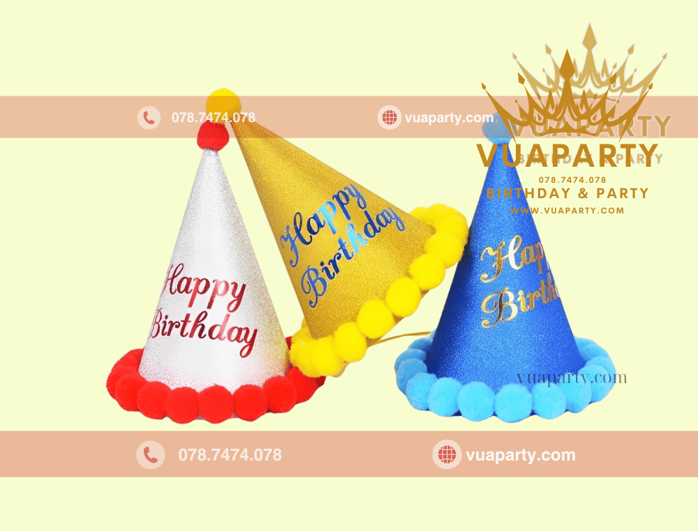 Phụ kiện sinh nhật , nón sinh nhật tại Vua Party