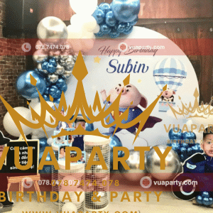 Mẫu trang trí sinh nhật bé trai Subin theo chủ đề phim hoạt hình do Vua Party trang trí