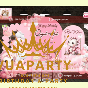 Mẫu trang trí thôi nôi bé gái tuổi Rồng 04 thiết kế bởi Vua Party