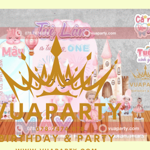 Mẫu trang trí thôi nôi bé gái tuổi rồng 05 tại Vua Party