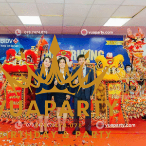 Múa lân khai trương chi nhánh ngân hàng BIDV do Vua Party cung cấp