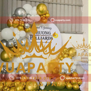 Mẫu trang trí khai trương Thương Billiards Quận 1 do Vua Party trang trí