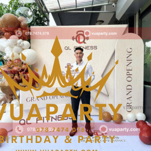 Trang trí khai trương QL Fitness Quận 10 mẫu trang trí khai trương sang trọng đẳng cấp