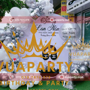 Trang trí khai trương cửa hàng phụ kiện thời trang do Vua Party cung cấp
