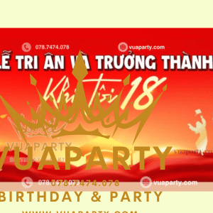 Tham khảo Mẫu trang trí lễ tri ân và trưởng thành cho học sinh lớp 12 02 được tạo bởi Vua Party