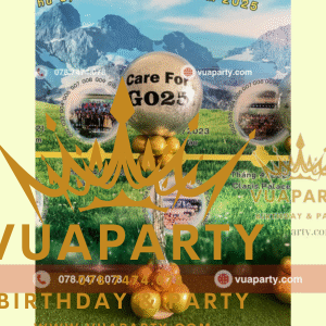 Trụ bóng Jumbo sử dụng kim tuyến bên trong tạo hiệu ứng ánh kim lấp lánh do Vua Party cung cấp