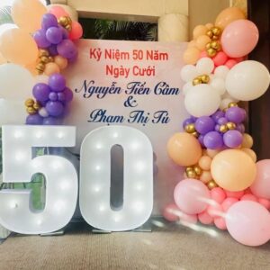 Trang trí kỷ niệm 50 năm ngày cưới Tiến Cầm Thị Tú