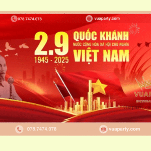 Background Quốc khánh với ảnh Bác và Cờ đỏ sao vàng