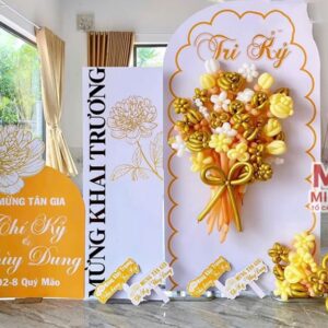 Mẫu trang trí tân gia kết hợp khai trương nhà hàng