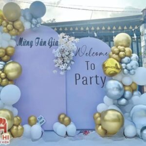 Dịch vụ trang trí tân gia - Mẫu trang trí mừng tân gia 2 backdrop