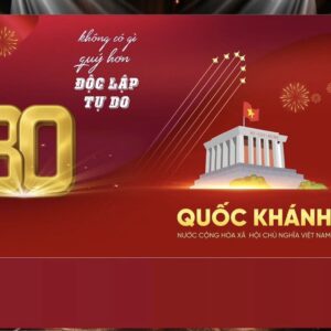 Phông nền tối giản trang trí lễ Quốc khánh 2-9