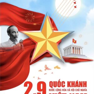 Thiết kế Phông nền trang trí Quốc khánh 2-9