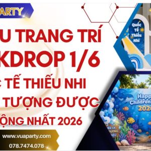 13 Mẫu trang trí backdrop 1:6 quốc tế thiếu nhi đẹp ấn tượng được ưa chuộng nhất 2026