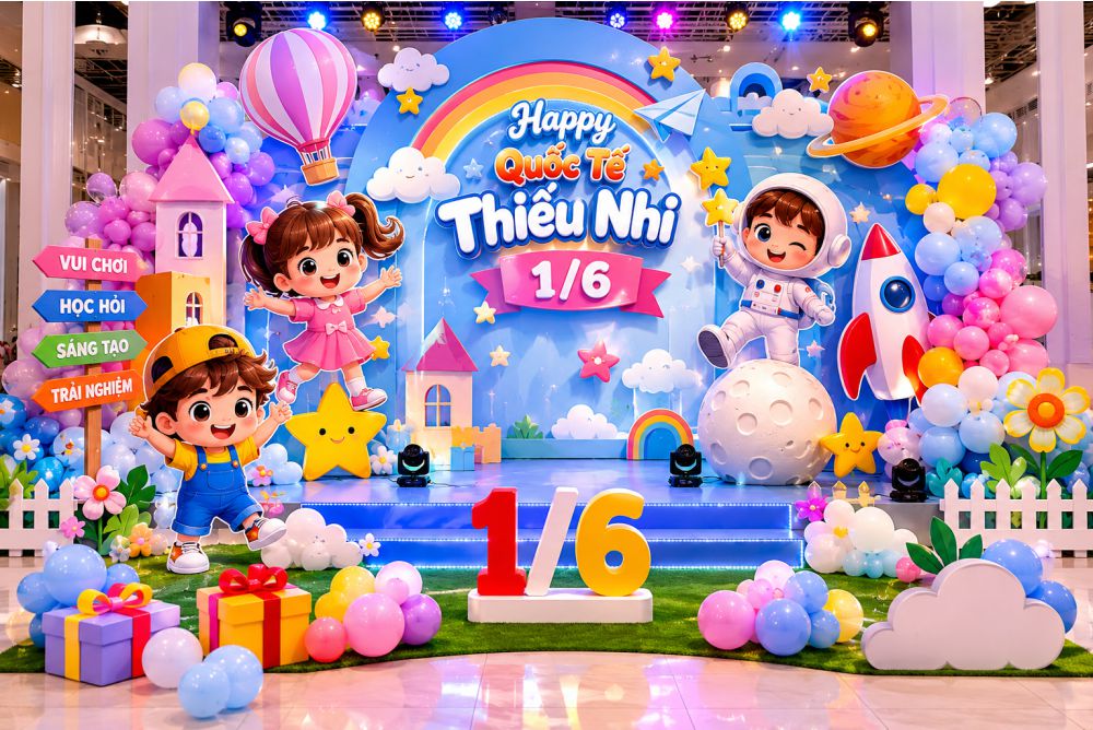 Trang trí 1/6 theo phong cách 3D hiện đại 