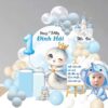 Mẫu thiết kế trang trí thôi nôi bé trai tuổi Rắn Đình Hải