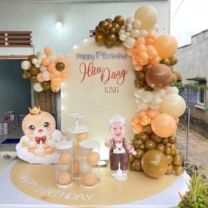 Mẫu trang trí thôi nôi bé trai tuổi rắn Hữu Đăng