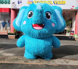 Cho thuê mascot voi xanh tại HCM