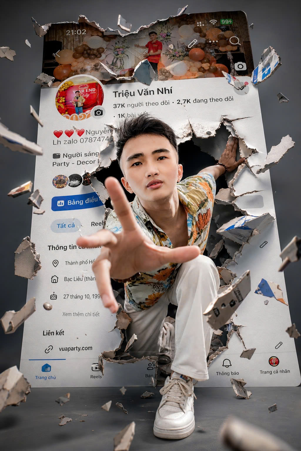 Kết quả sau khi tạo ảnh hottrend fb bằng chatgpt