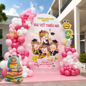 Mẫu trang trí 1/6 trường mầm non cho bé