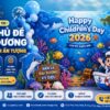 Mẫu trang trí 1/6 chủ đề đại dương tone xanh