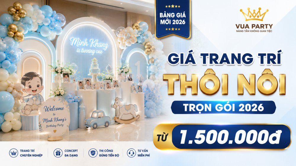 Giá trang trí thôi nôi mới nhất 2026