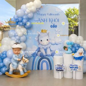 Mẫu trang trí đầy tháng bé tuổi ngọ