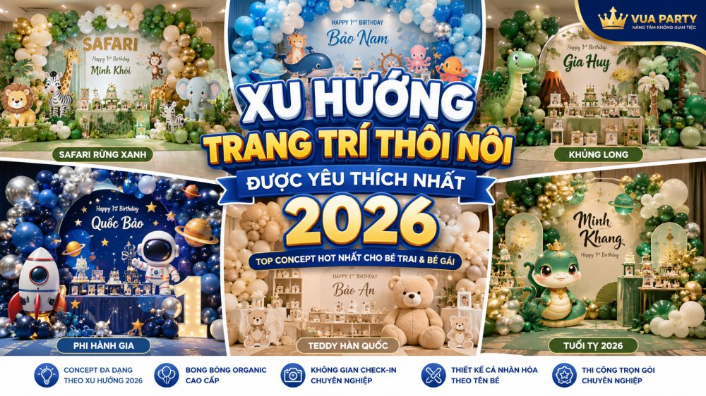 Xu hướn trang trí thôi nôi được yêu thích nhất 2026
